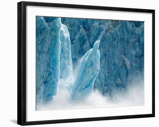 Column of Ice Calves from Face of Dawes Glacier, Tracy Arm-Fords Terror Wilderness, Alaska, Usa-Paul Souders-Framed Photographic Print