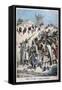 Column of Insurgent Moroccans Taken Prisoner at Tadla by Sultan Abdul-Hafiz's Army, 1897-F Meaulle-Framed Stretched Canvas
