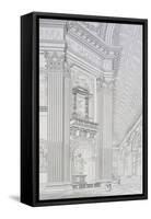 Column of Main Cupola of St. Peter's Basilica at Vatican-Paul Marie Letarouilly-Framed Stretched Canvas