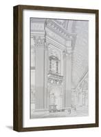 Column of Main Cupola of St. Peter's Basilica at Vatican-Paul Marie Letarouilly-Framed Giclee Print
