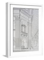 Column of Main Cupola of St. Peter's Basilica at Vatican-Paul Marie Letarouilly-Framed Giclee Print