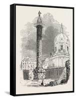 Column of Trajan, Rome, Italy-null-Framed Stretched Canvas