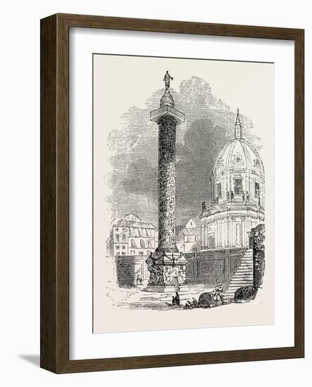 Column of Trajan, Rome, Italy-null-Framed Giclee Print