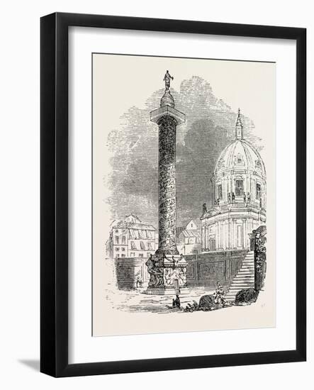 Column of Trajan, Rome, Italy-null-Framed Giclee Print