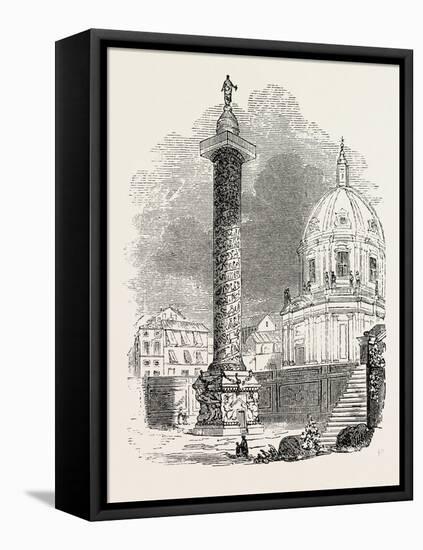 Column of Trajan, Rome, Italy-null-Framed Stretched Canvas