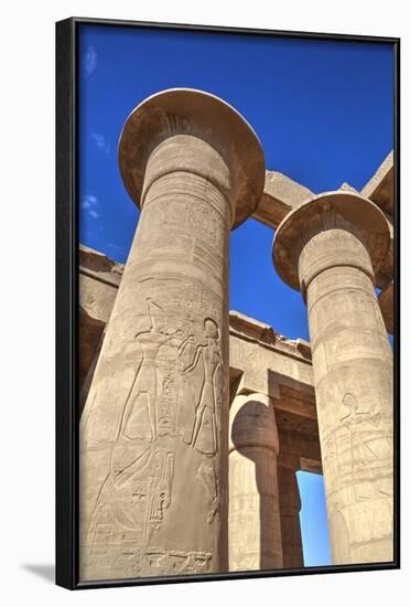 Column Reliefs, Hypostyle Hall, the Ramesseum (Mortuary Temple of Ramese Ii)-Richard Maschmeyer-Framed Photographic Print