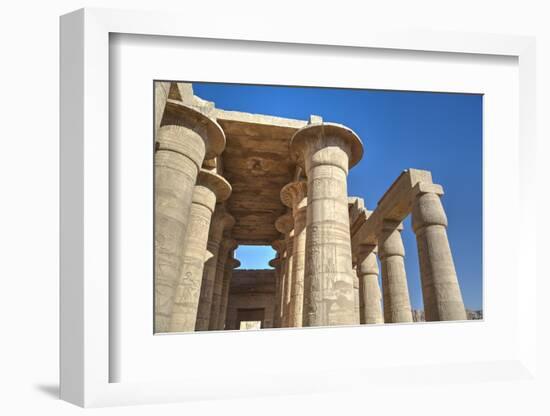 Column Reliefs, Hypostyle Hall, the Ramesseum (Mortuary Temple of Ramese Ii)-Richard Maschmeyer-Framed Photographic Print