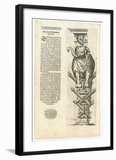 Column with Figure of an Elephant, 1604-Joseph Boillot-Framed Giclee Print