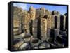 Columnar basalt at Giant's Causeway-Layne Kennedy-Framed Stretched Canvas