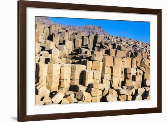 Columnar Basalt, Vikingbukta (Viking Bay), Scoresbysund, Northeast Greenland, Polar Regions-Michael Nolan-Framed Photographic Print