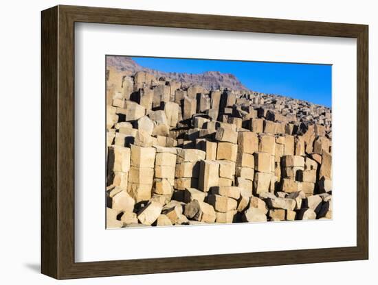 Columnar Basalt, Vikingbukta (Viking Bay), Scoresbysund, Northeast Greenland, Polar Regions-Michael Nolan-Framed Photographic Print