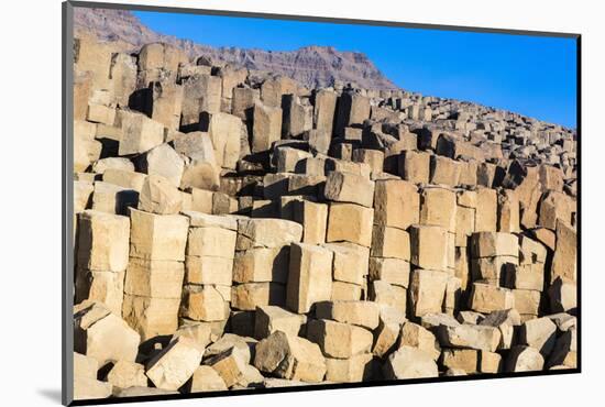 Columnar Basalt, Vikingbukta (Viking Bay), Scoresbysund, Northeast Greenland, Polar Regions-Michael Nolan-Mounted Photographic Print