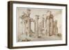 Columniated Ruins of the Temple of Minerva-Sebastian Vrancx-Framed Giclee Print