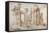 Columniated Ruins of the Temple of Minerva-Sebastian Vrancx-Framed Stretched Canvas