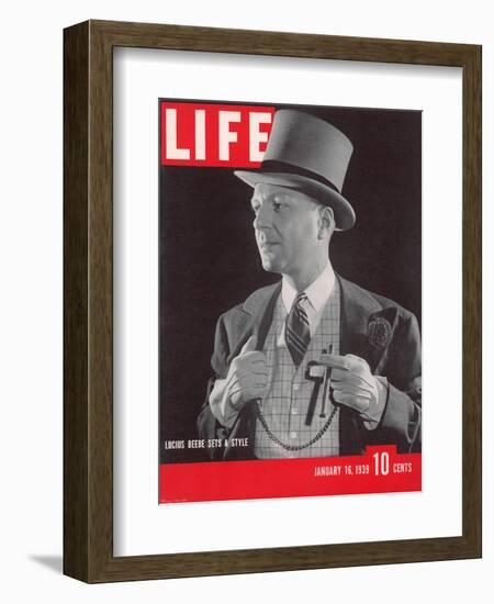 Columnist and Fashion Trendsetter Lucius Bebe, January 16, 1939-Rex Hardy Jr.-Framed Photographic Print