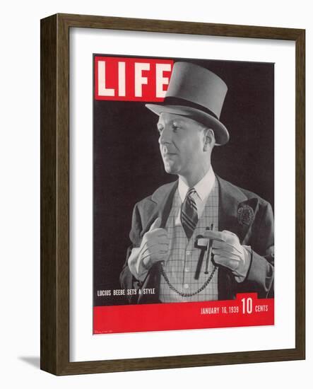 Columnist and Fashion Trendsetter Lucius Bebe, January 16, 1939-Rex Hardy Jr.-Framed Photographic Print