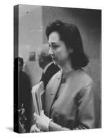 Columnist Dorothy Kilgallen Covering the Finch Murder Trial-Ralph Crane-Stretched Canvas