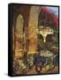 Columns Adorned-Clif Hadfield-Framed Stretched Canvas