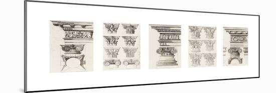 Columns and Capitals-The Vintage Collection-Mounted Giclee Print