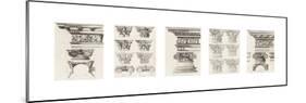 Columns and Capitals-The Vintage Collection-Mounted Giclee Print