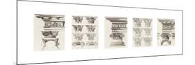 Columns and Capitals-The Vintage Collection-Mounted Giclee Print