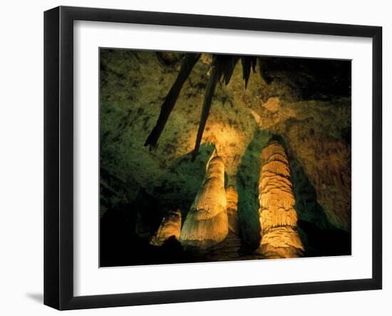 Columns and Domes in the Big Room, Carlsbad Caverns National Park, New Mexico, USA-Scott T. Smith-Framed Photographic Print