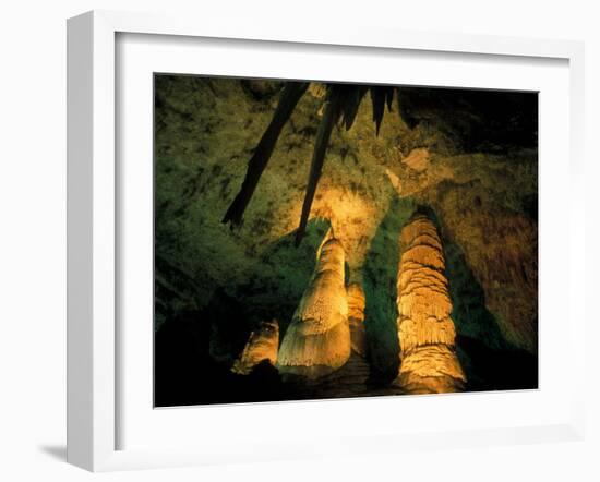 Columns and Domes in the Big Room, Carlsbad Caverns National Park, New Mexico, USA-Scott T. Smith-Framed Photographic Print