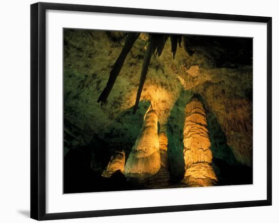 Columns and Domes in the Big Room, Carlsbad Caverns National Park, New Mexico, USA-Scott T. Smith-Framed Photographic Print