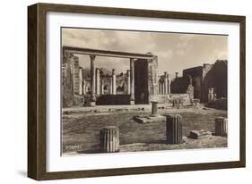 Columns and Ruins in Pompeii-null-Framed Art Print