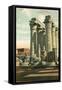 Columns at Luxor-null-Framed Stretched Canvas