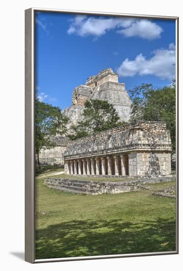 Columns Building in Foreground with Pyramid of the Magician Beyond-Richard Maschmeyer-Framed Photographic Print