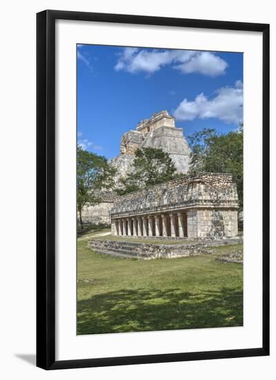 Columns Building in Foreground with Pyramid of the Magician Beyond-Richard Maschmeyer-Framed Photographic Print