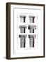 Columns Classical Orders-null-Framed Premium Giclee Print