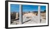 Columns in archaeological site in ancient port city of Caesarea, Israel-null-Framed Photographic Print