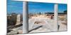 Columns in archaeological site in ancient port city of Caesarea, Israel-null-Mounted Photographic Print