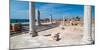 Columns in archaeological site in ancient port city of Caesarea, Israel-null-Mounted Photographic Print