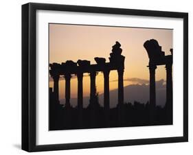 Columns in Public Building, Probably the Court of Justice, Baalbek, Lebanon, Middle East-Fred Friberg-Framed Photographic Print