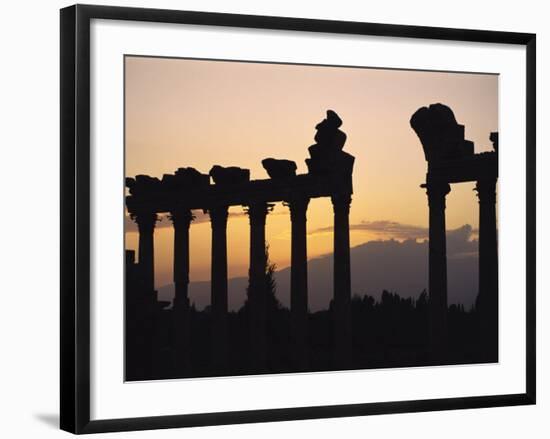 Columns in Public Building, Probably the Court of Justice, Baalbek, Lebanon, Middle East-Fred Friberg-Framed Photographic Print