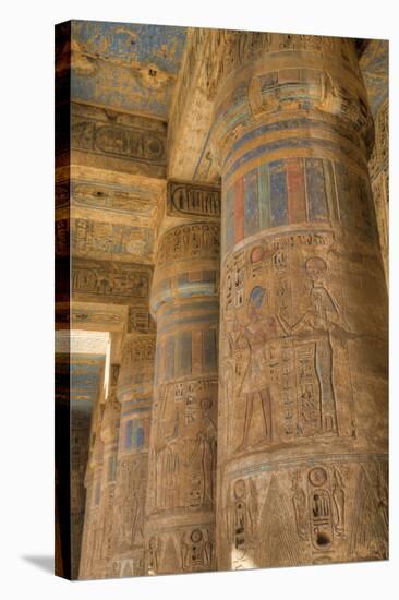 Columns in Second Court, Medinet Habu (Mortuary Temple of Ramses Iii), West Bank-Richard Maschmeyer-Stretched Canvas
