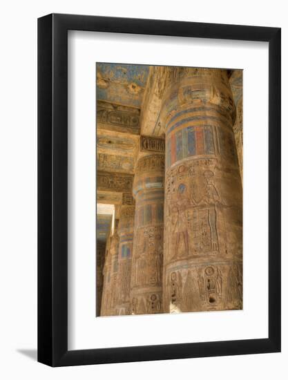 Columns in Second Court, Medinet Habu (Mortuary Temple of Ramses Iii), West Bank-Richard Maschmeyer-Framed Photographic Print