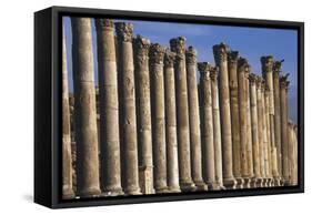 Columns of Cardo Maximus St. Jerash, Jordan-Claudia Adams-Framed Stretched Canvas