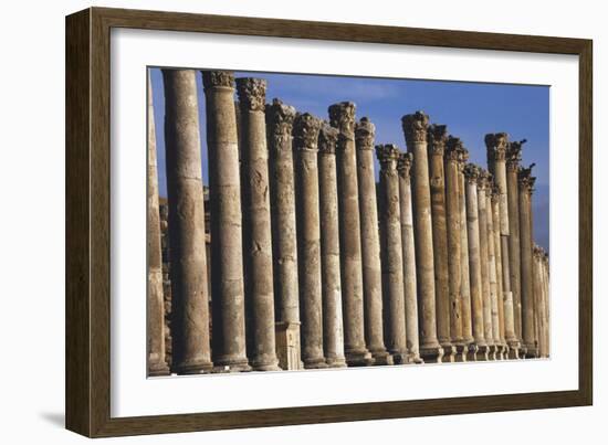 Columns of Cardo Maximus St. Jerash, Jordan-Claudia Adams-Framed Photographic Print
