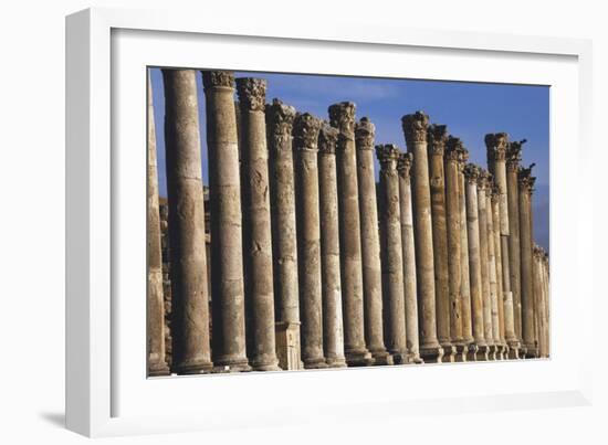 Columns of Cardo Maximus St. Jerash, Jordan-Claudia Adams-Framed Photographic Print