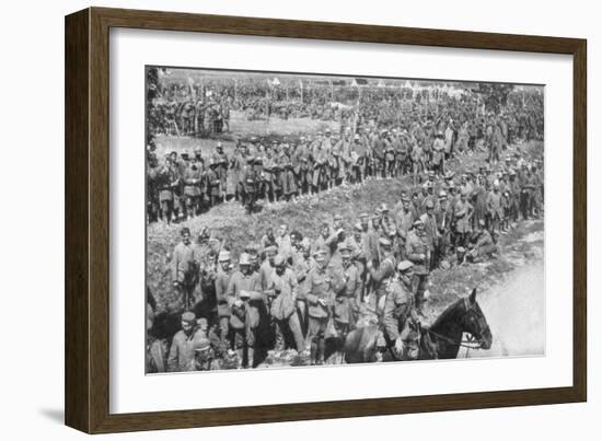 Columns of German Prisoners, Somme, France, 1918-null-Framed Giclee Print