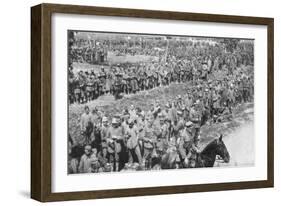 Columns of German Prisoners, Somme, France, 1918-null-Framed Giclee Print