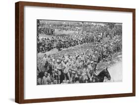 Columns of German Prisoners, Somme, France, 1918-null-Framed Giclee Print