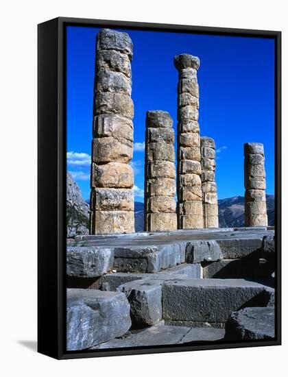 Columns of Temple of Apollo-Perry Mastrovito-Framed Stretched Canvas