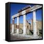 Columns of the Colonnade around the Forum in Pompeii, 1st Century-CM Dixon-Framed Stretched Canvas