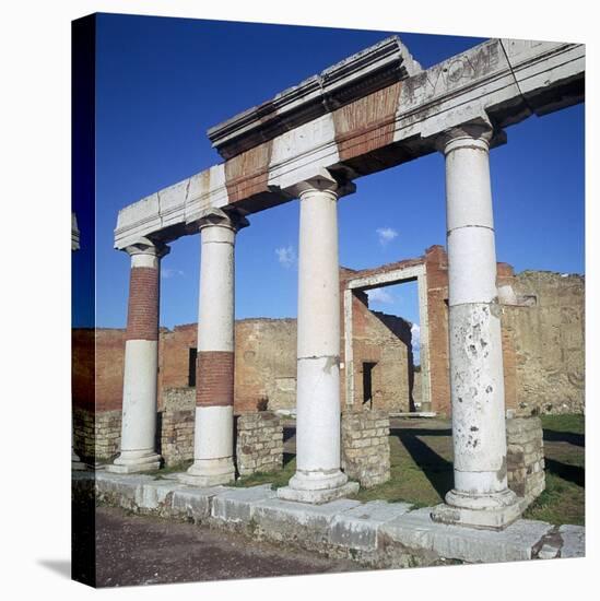 Columns of the Colonnade around the Forum in Pompeii, 1st Century-CM Dixon-Stretched Canvas