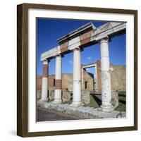 Columns of the Colonnade around the Forum in Pompeii, 1st Century-CM Dixon-Framed Photographic Print